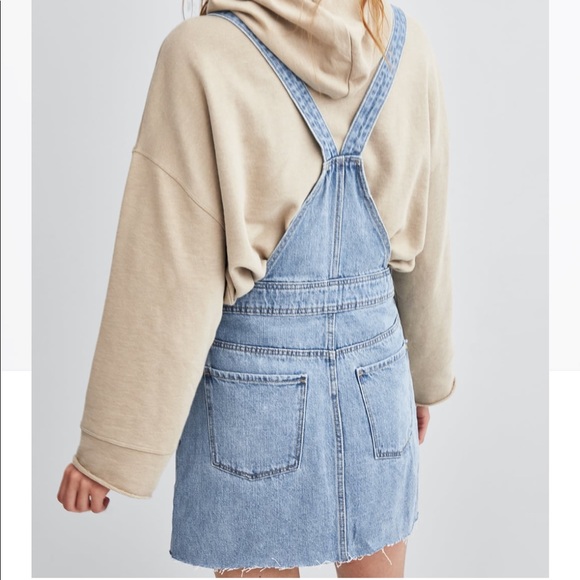 Zara Dresses & Skirts - NWT ZARA Denim overall mini Raw hem, S.